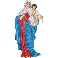 Diseño Para Bordado Nuestra Señora Del Rosario 7