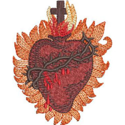 Diseño Para Bordado Sagrado Corazon De Jesus ​​10 Cm