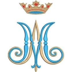 Embroidery Design Marian Com Coroa 11