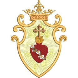 Embroidery Design Chest Shield Heart Of Joseph