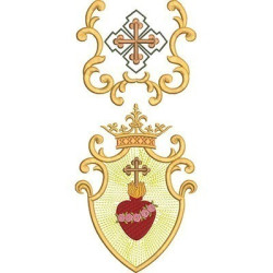 Embroidery Design Immaculate Heart Of Mary Shield 2