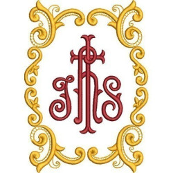 Embroidery Design Volute Frame 18 Cm With Jhs