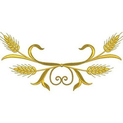 Embroidery Design Wheat Arabescics 26 Cm