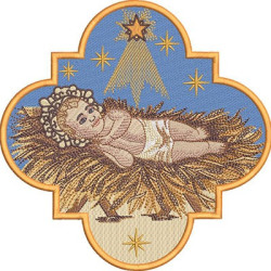 Diseño Para Bordado Niño Jesús En El Pesebre 1