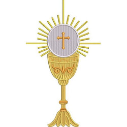 Embroidery Design Chalice With Consecrated Host 20 Cm