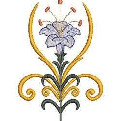 Embroidery Design Lily Decorated With 13 Cm