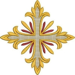 Embroidery Design Decorated Cross 20 Cm