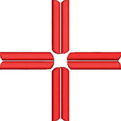 Embroidery Design Cross With 10 Cm