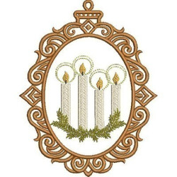 Embroidery Design Advent Decorated Frame 2