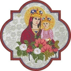 Embroidery Design Frame Applied Our Lady Of Health