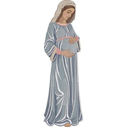 Embroidery Design Pregnant Mary