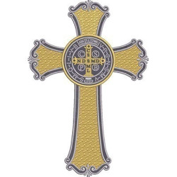 Embroidery Design Cross Of Saint Bento 29 Cm 2
