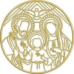 Embroidery Design Sacred Family Bypassed Advent 5