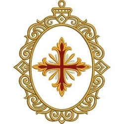 Embroidery Design Cross Decorated Frame Advent