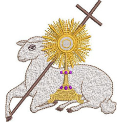 Embroidery Design Lamb With Monstrance
