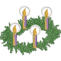 Embroidery Design Small Crown With Candles