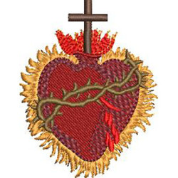 Embroidery Design Sacred Heart Of Jesus 7 Cm