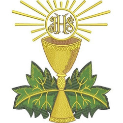 Matriz De Bordado Cálice Com Hóstia Consagrada 24 Cm