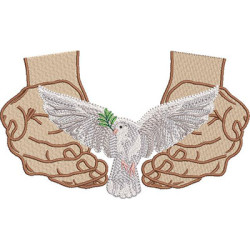 Embroidery Design Peace Dove 5