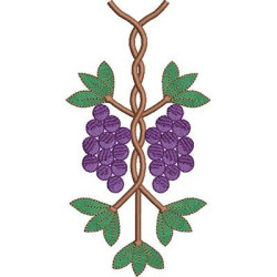 Embroidery Design Grape Ornament 3