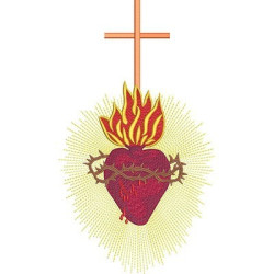 Embroidery Design Sacred Heart Of Jesus 36 Cm