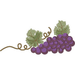Embroidery Design Bunch Of Grape 20 Cm