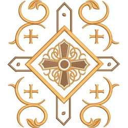 Embroidery Design Decorated Cross 240