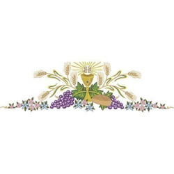 Embroidery Design Liturgic Embroidery Chalice With Grapes Measuring 1.05 Meters