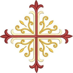 Embroidery Design Decorated Cross 30 Cm