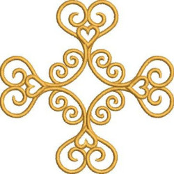 Embroidery Design Decorated Cross 244