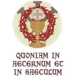 Matriz De Bordado Cálice Com Coroa  De Espinhos 3