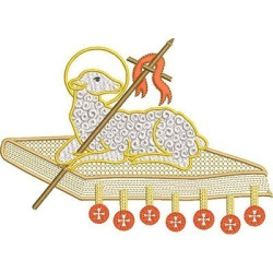 Embroidery Design Liturgic Lamb 18 Cm