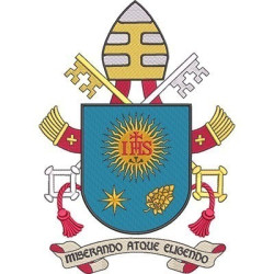 ESCUDO DO PAPA FRANCISCO 28 CM