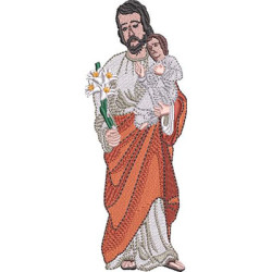 SAINT JOSEPH WITH JESUS 15 CM