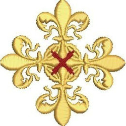 Embroidery Design Decorated Cross 248