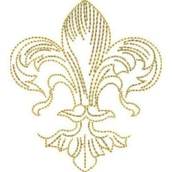Embroidery Design Adorned Fleur De Lis 4