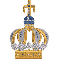 Embroidery Design Crown 15 Cm