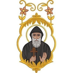 Embroidery Design Saint Charbel Makhlouf On Medal 3