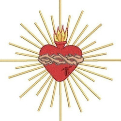 Diseño Para Bordado Sacred Heart Of Jesus 13 Cm