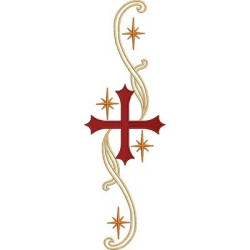 Embroidery Design Decorated Cross 249
