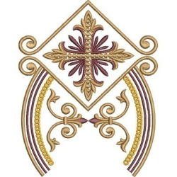 Embroidery Design Decorated Cross For Repeat