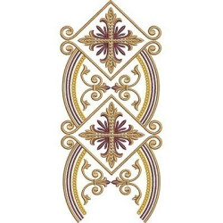 Embroidery Design Decorated Cross For Repeat 2