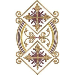Embroidery Design Decorated Cross 250