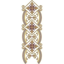 Embroidery Design Decorated Cross For Repeat 3