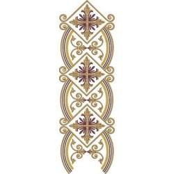 Embroidery Design Decorated Cross For Repeat 3
