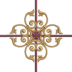 Embroidery Design Decorated Cross 251