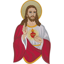 Diseño Para Bordado Sagrado Corazon De Jesus ​​16,5 Cm