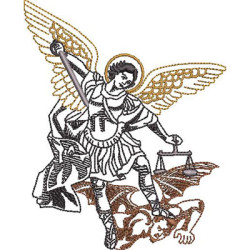 Embroidery Design Saint Miguel Archanjo Contoured