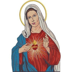 Embroidery Design Immaculate Heart Of Mary 23 Cm