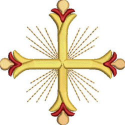 Embroidery Design Decorated Cross 259